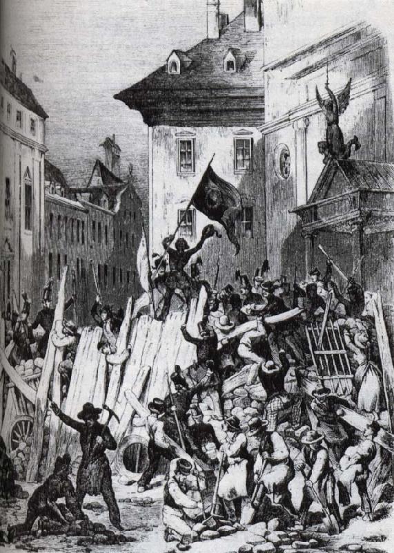 unknow artist i wien utbrot under revolutionsaret 1848 gatustrider i vilka studenterna tog en mycket aktiv del. Spain oil painting art